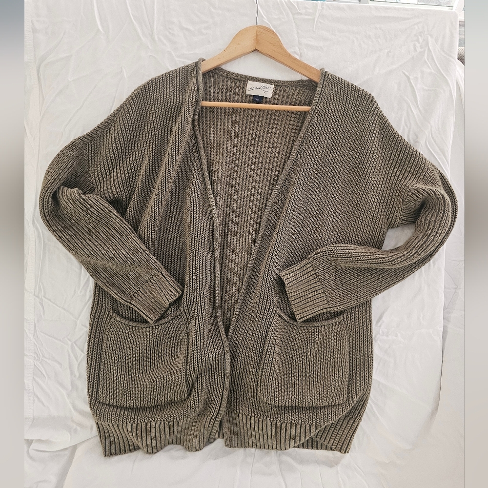 Cozy Ribbed Knit Cardigan Sweater
